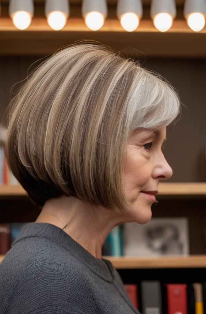 18. Chin-Length Bob with Layered Crown