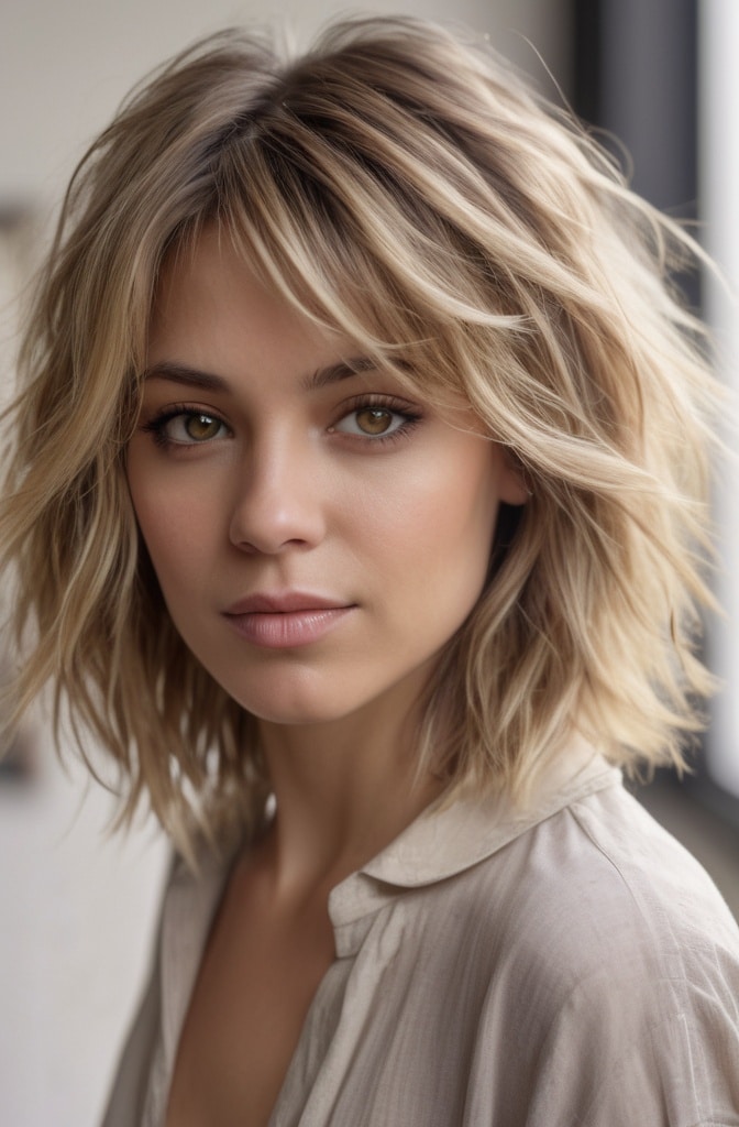 21. Shattered Layers with Champagne Blonde