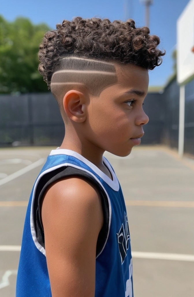 23. Curly Hi-Top Fade