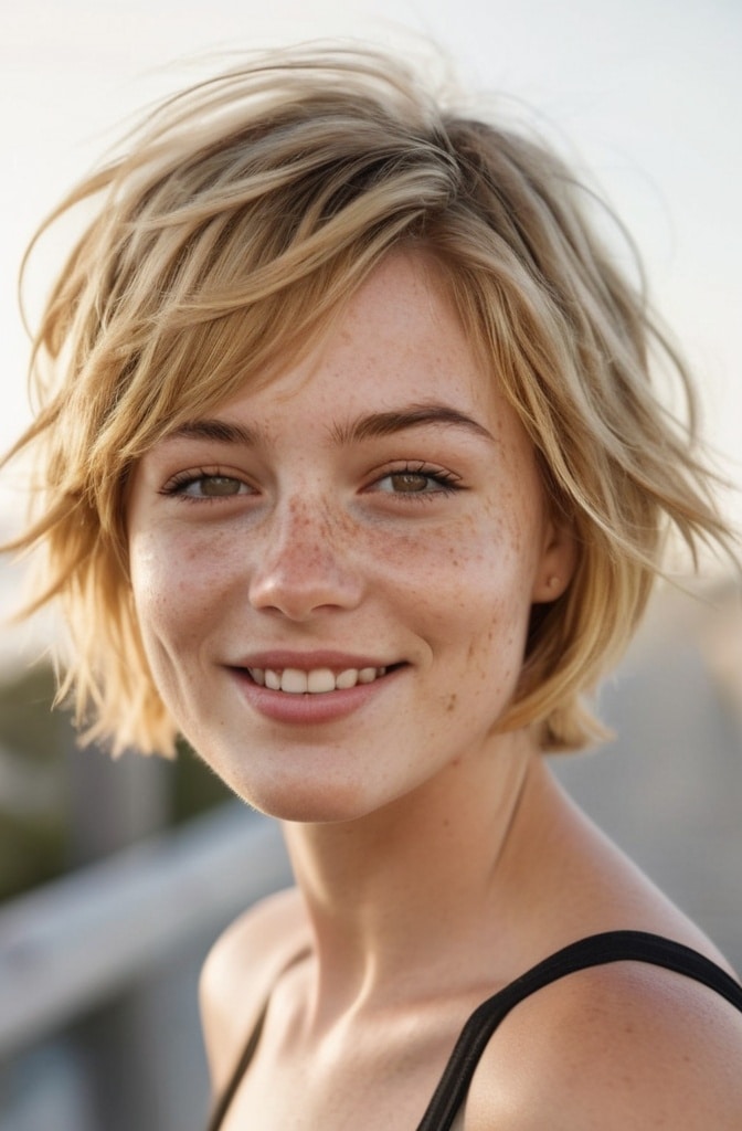 24. Shaggy Pixie-Bob with Buttery Blonde