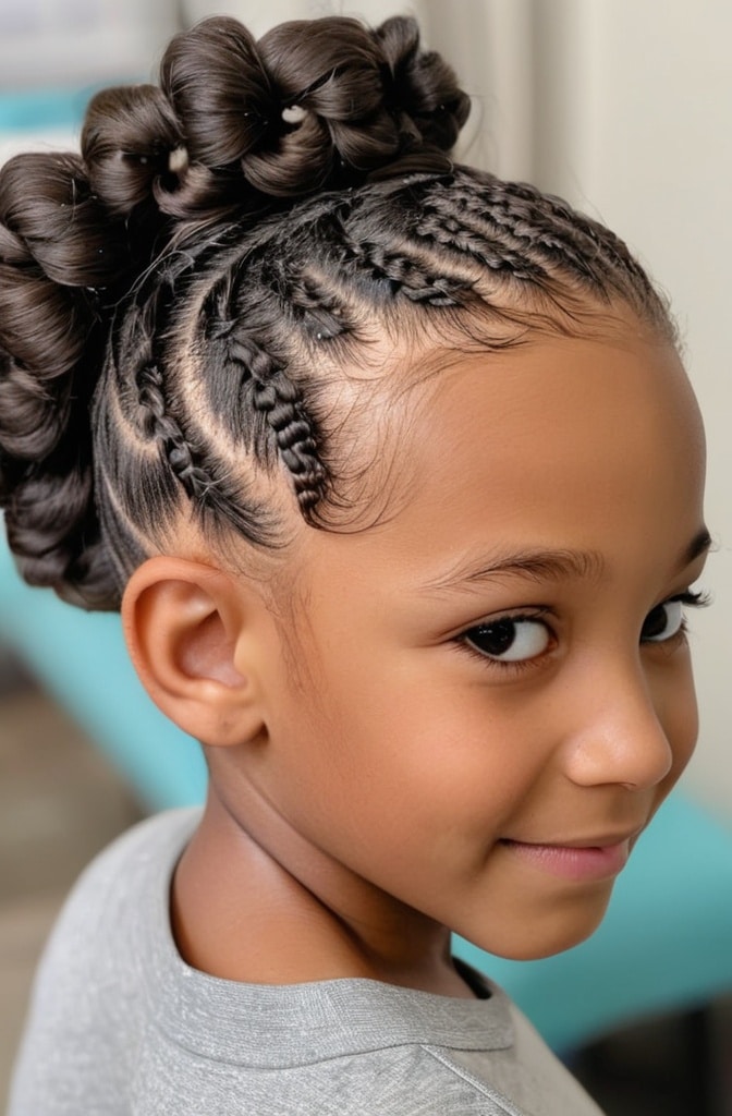 31. Curly Faux Braids