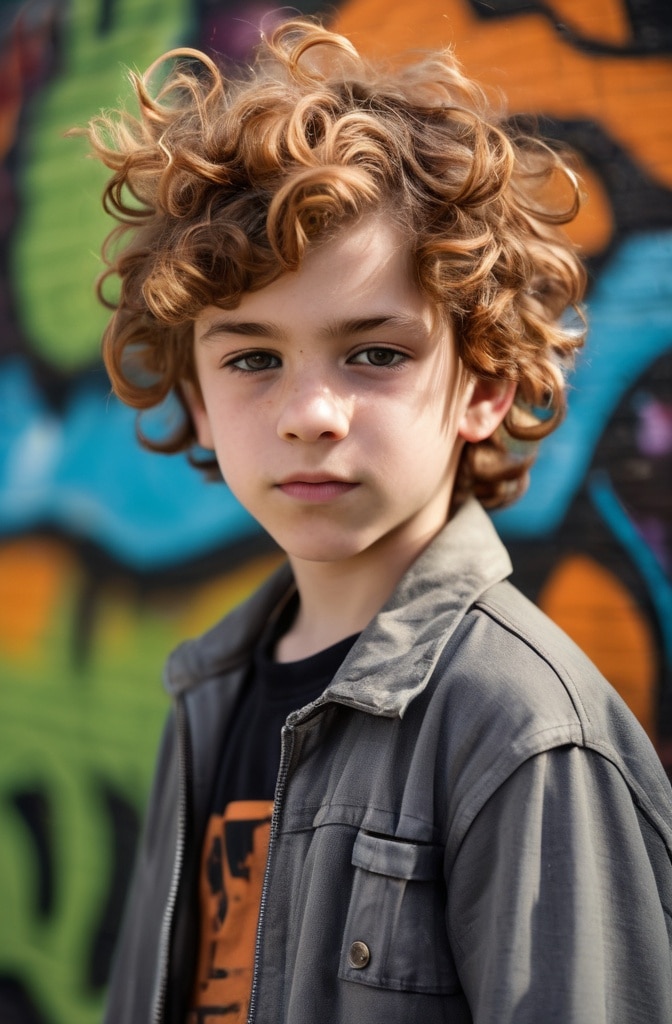 35. Curly Wolf Cut
