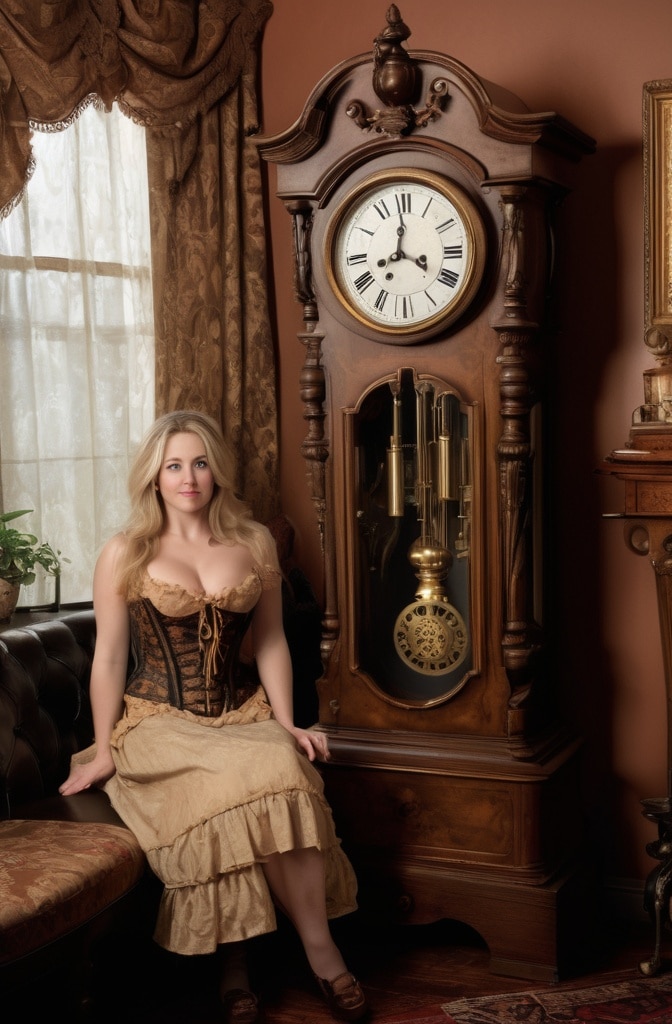 47. Pendulum Shag with Grandfather Clock Blonde