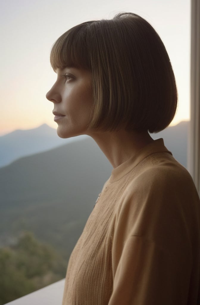 50. Horizon Line Bob with Sunrise Fringe