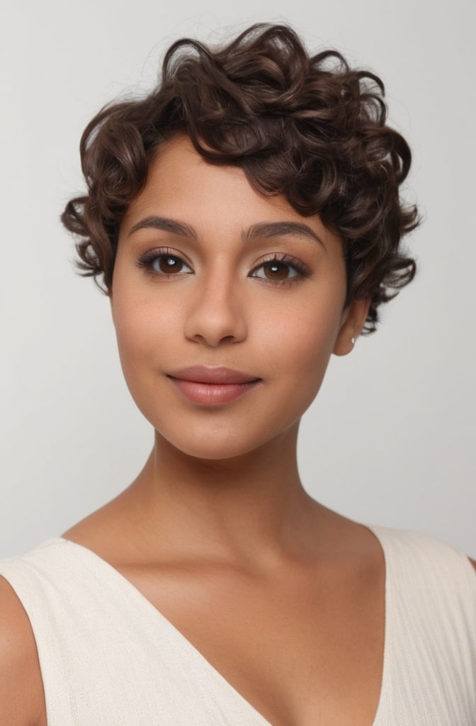1. Classic Curly Pixie