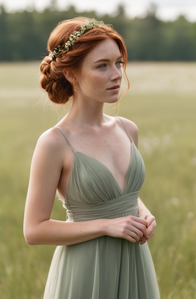 10. Boho Twisted Updo with Accessories