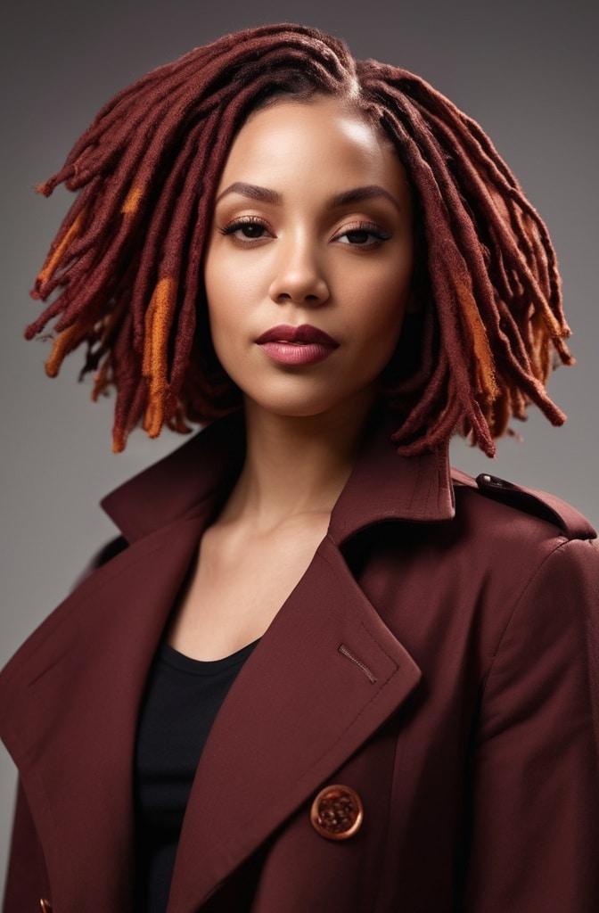 10. Colored Loc Bob