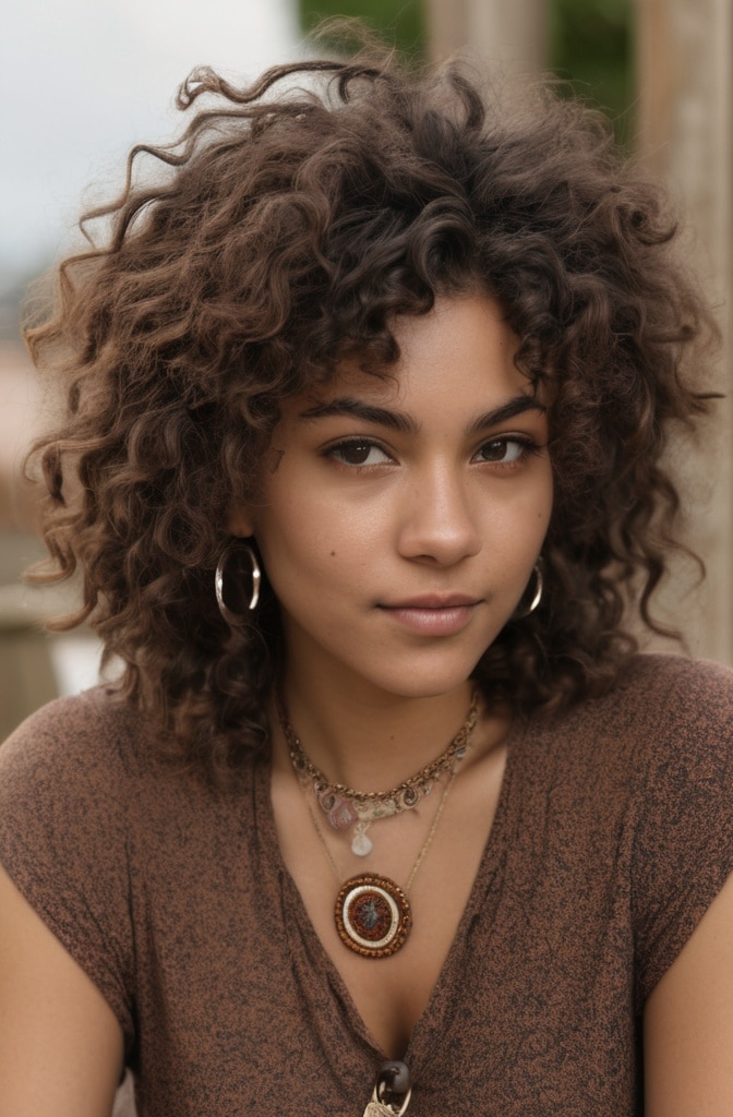 10. Curly Wolf Cut