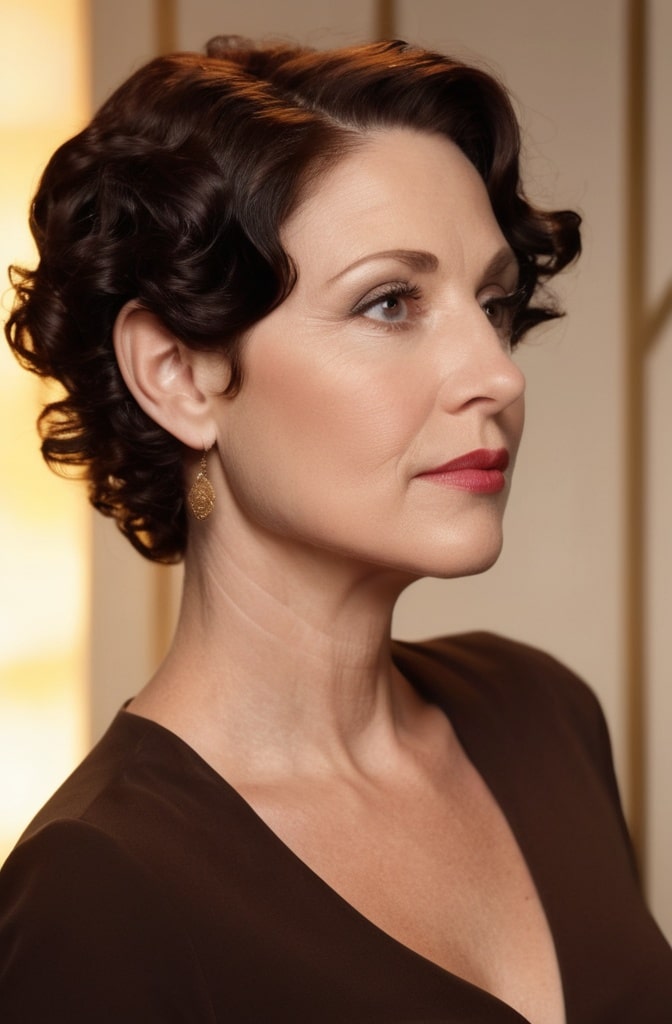 11. Vintage-Inspired Curly Pixie