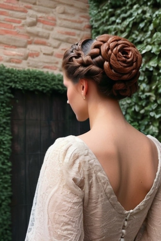 13. Braided Rose Updo