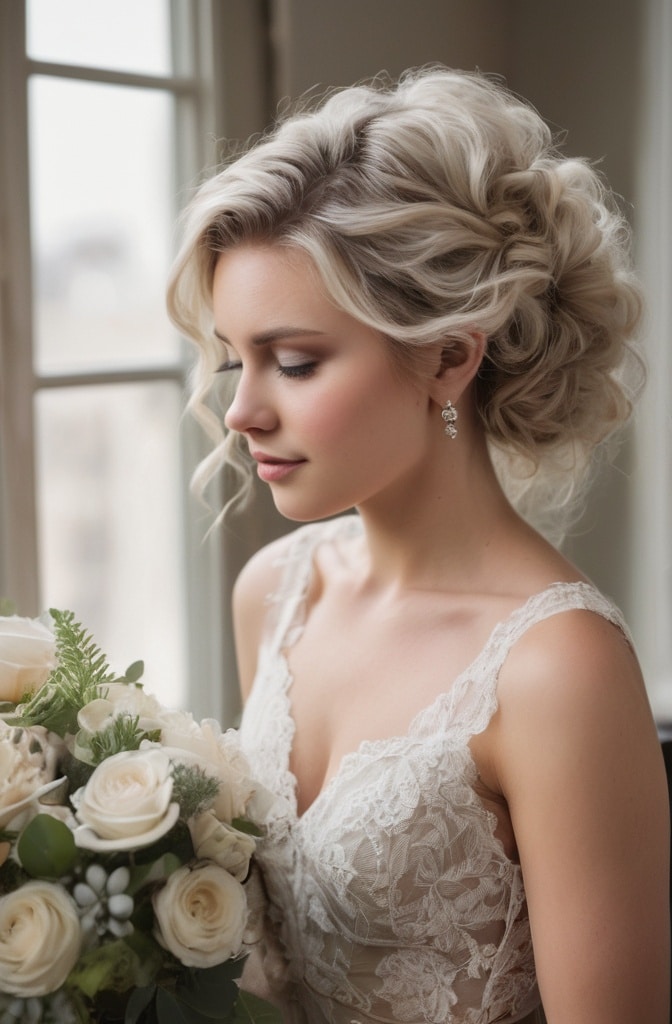 15. Piecey Textured Updo