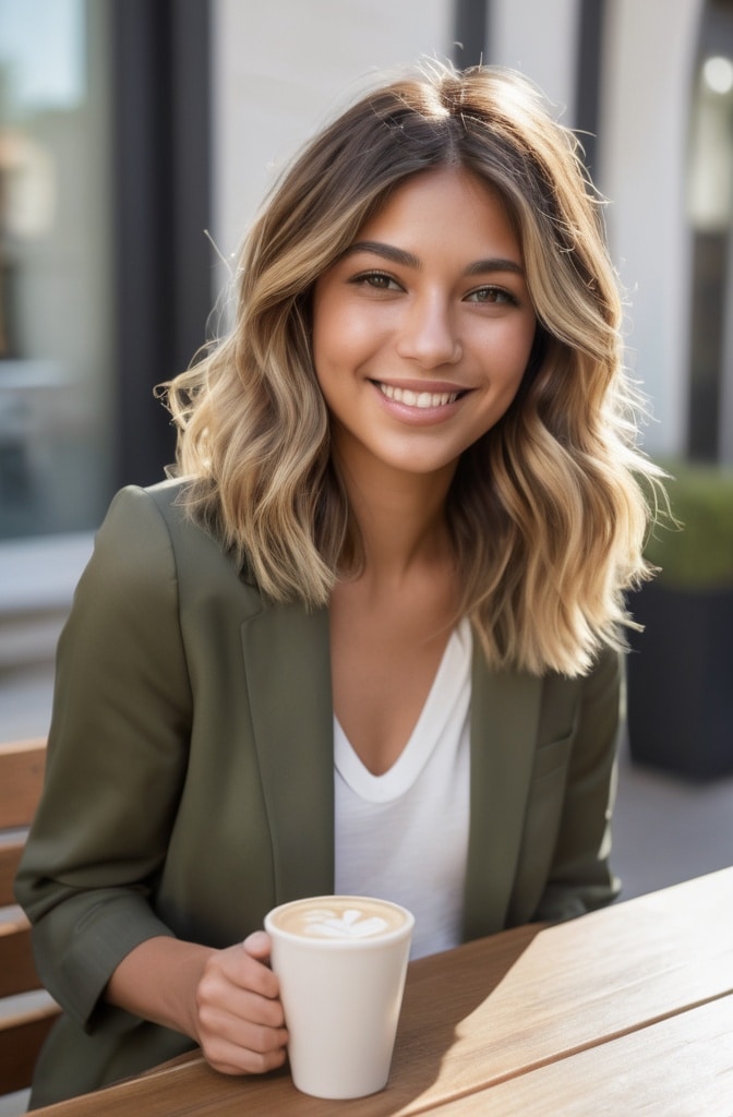 16. Balayage Wolf Cut