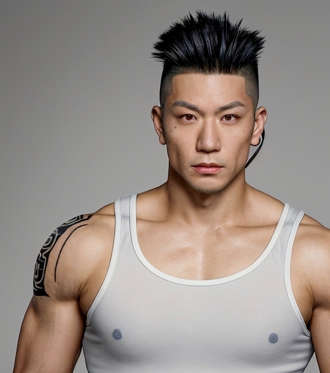 16. Faux Hawk Fade