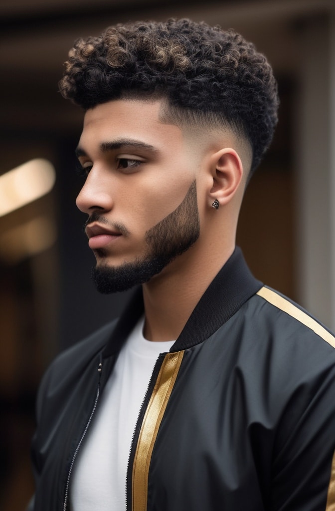 16. The Curly Drop Fade