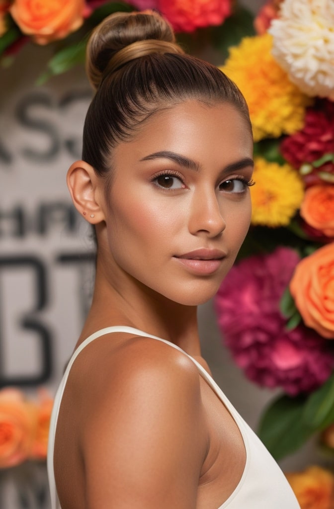 17. Wrapped Ponytail Updo
