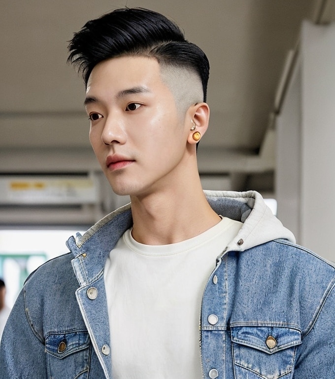 19. Clean Fade with Line Up