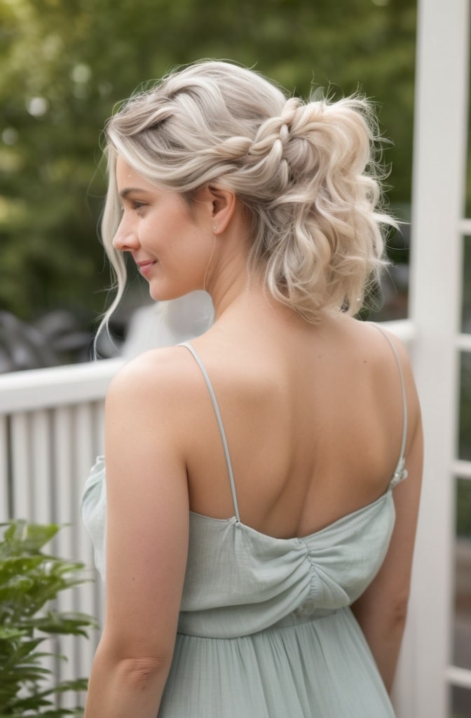 19. Knotted Half-Up Style