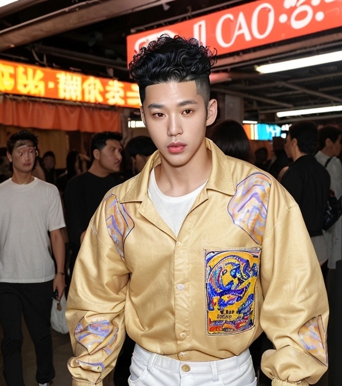 20. Curly Perm with Undercut