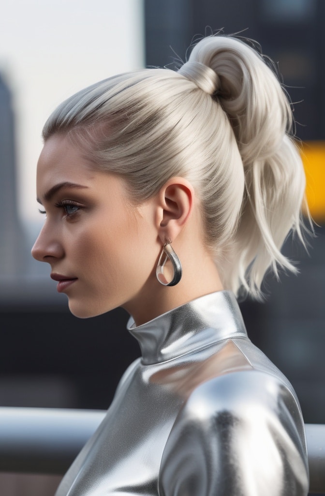 20. Wrapped Ponytail Illusion