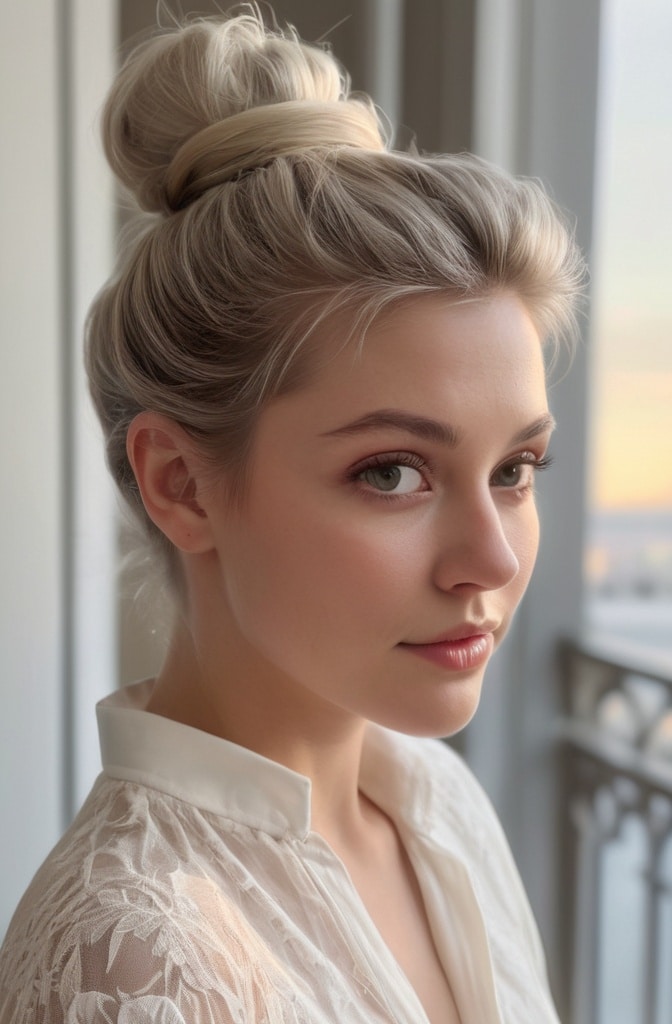 22. Twisted Topknot with Fullness