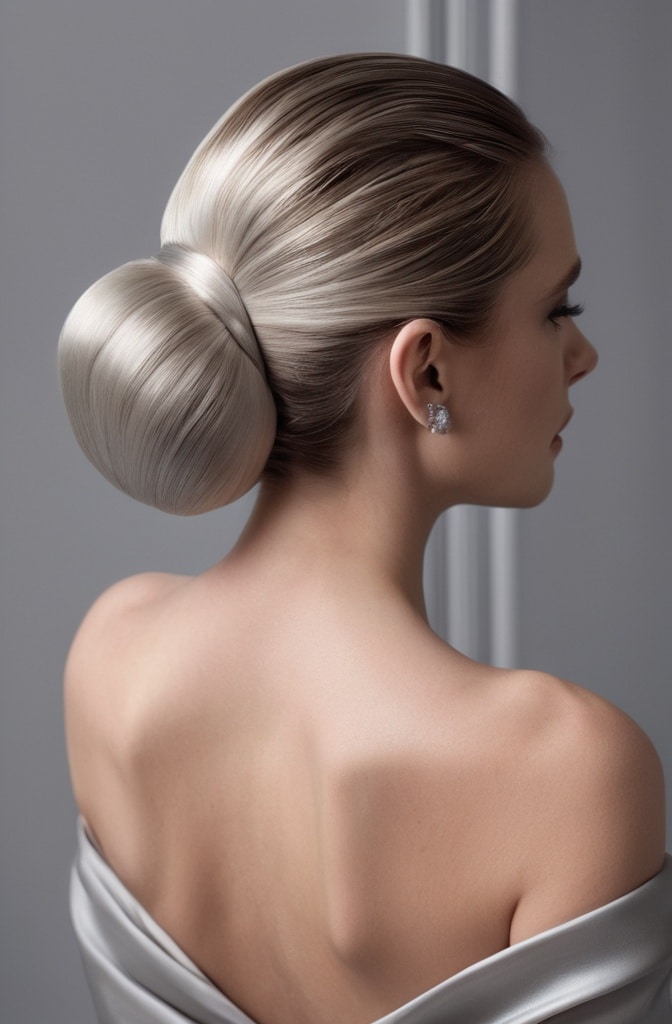 23. Sculpted Low Chignon