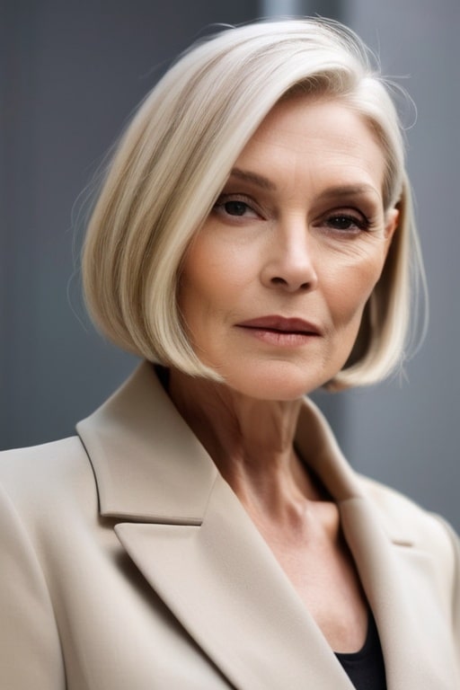 23. The Blunt Bob with Side Part