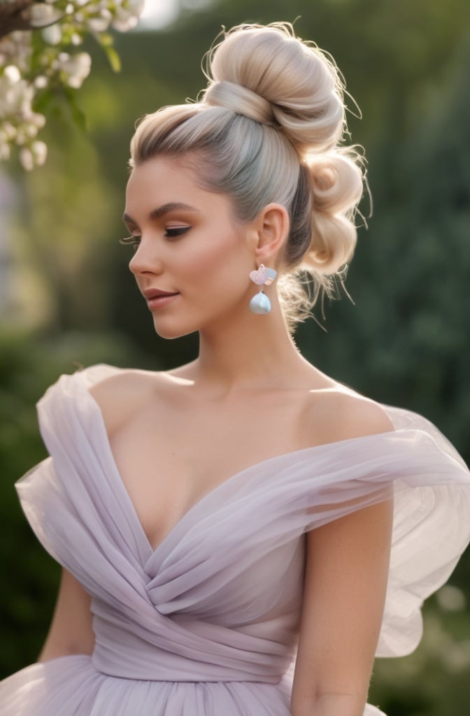 24. Bubble Ponytail Updo