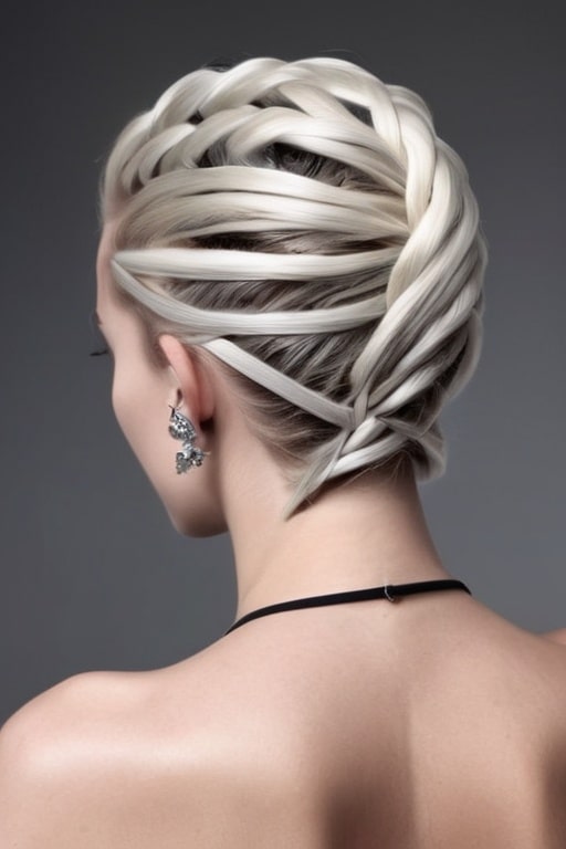 24. Ladder Braid Updo