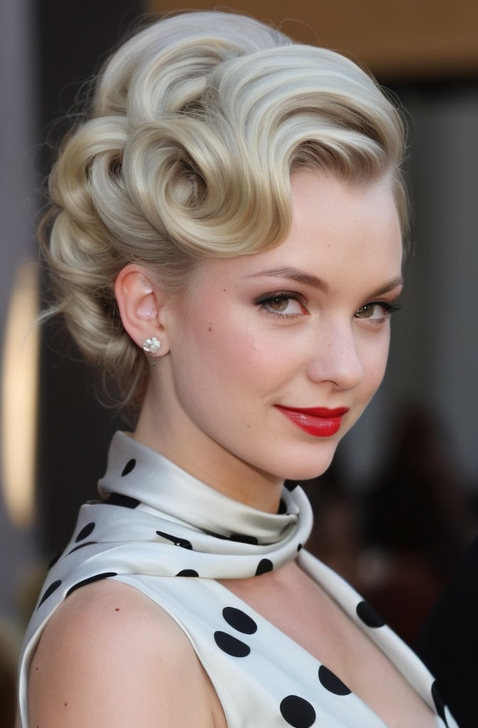 25. Asymmetrical Pinned Updo