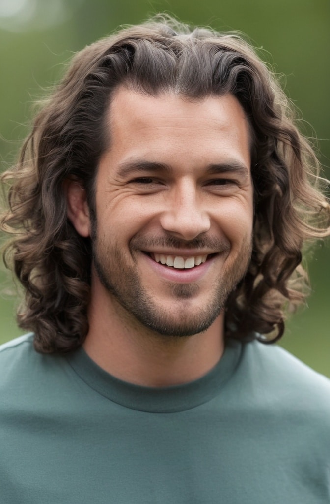 25. The Curly Half-Up, Half-Down