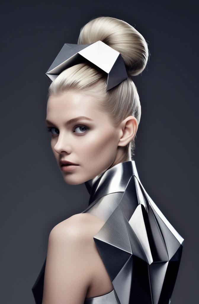 27. Origami-Inspired Folded Updo