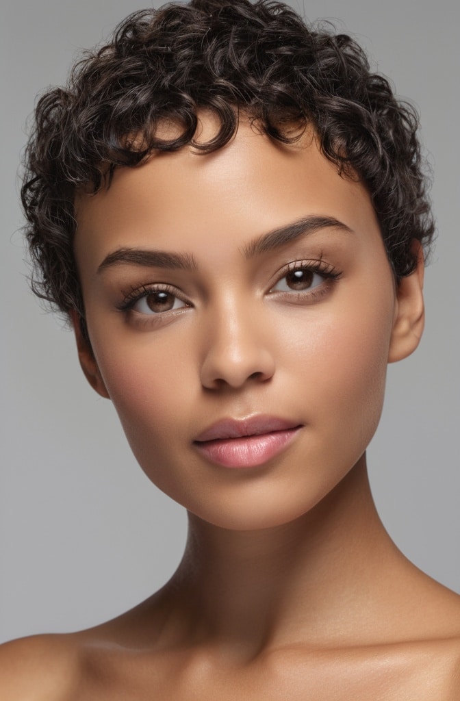 28. Micro Curly Pixie