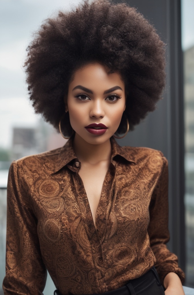 30. Rounded Afro Fade