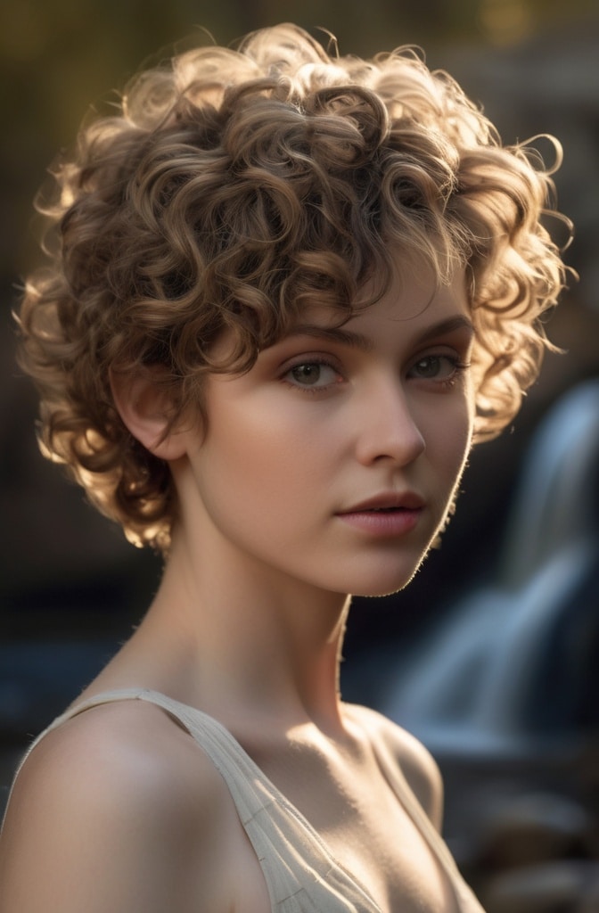31. Waterfall Curly Pixie