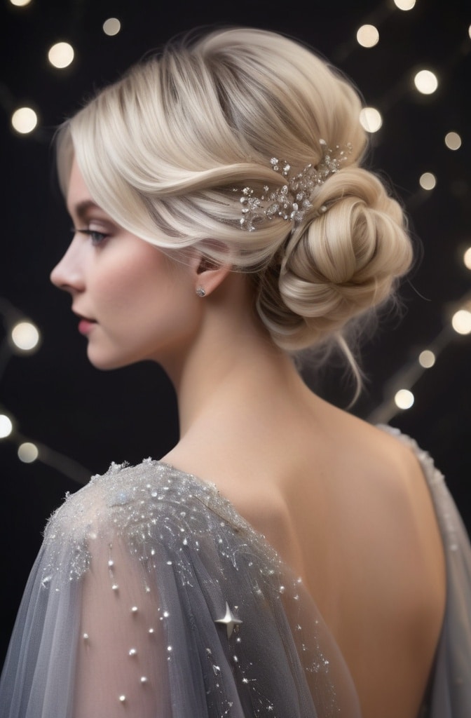 32. Constellation Pinned Updo