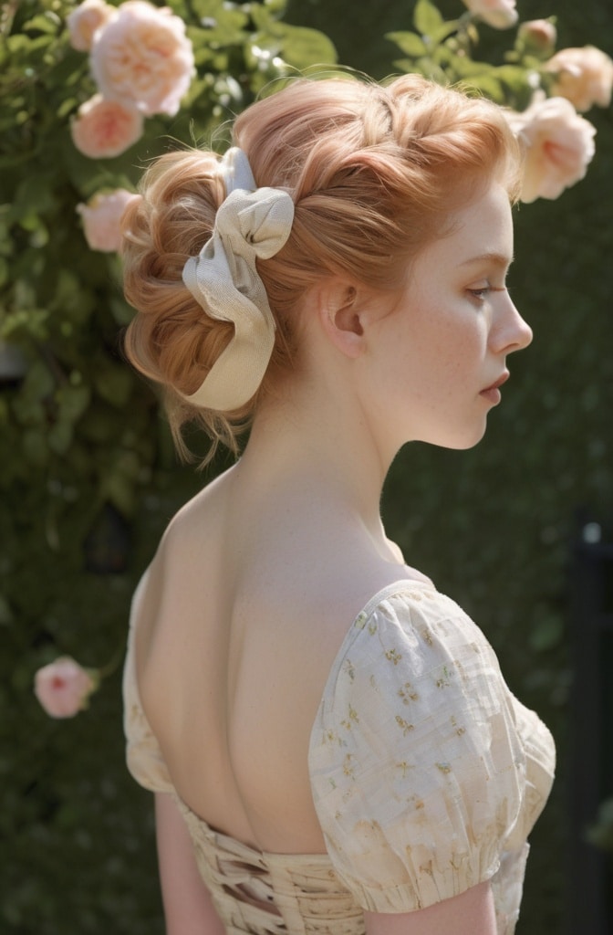 32. Criss-Cross Ribbon Updo