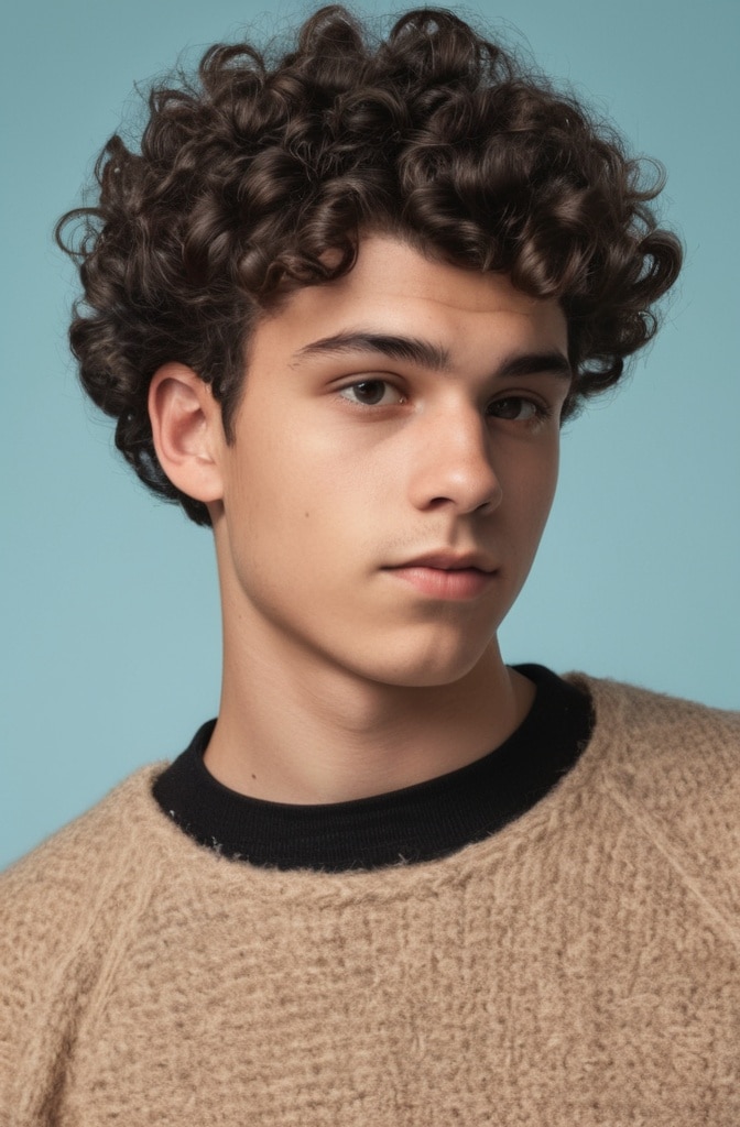32. The Curly Two-Block Cut