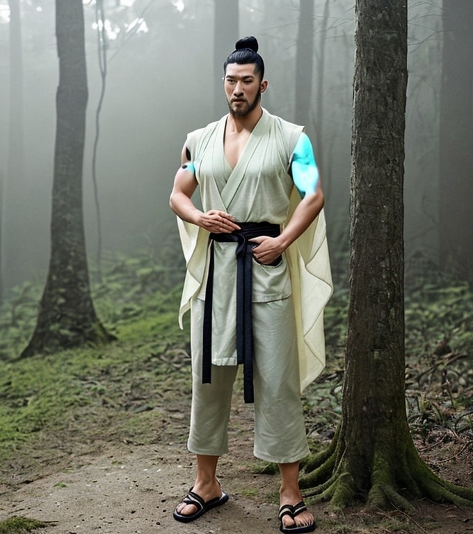 33. Samurai-Inspired Top Knot Fade