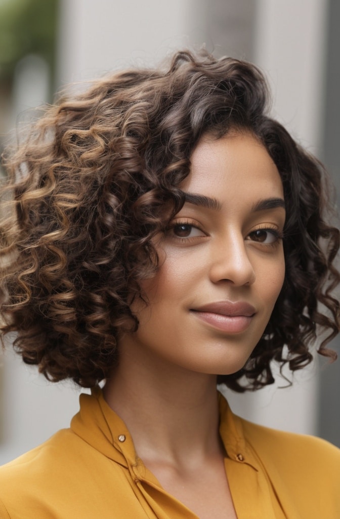 33. Sculpted Curly Bob