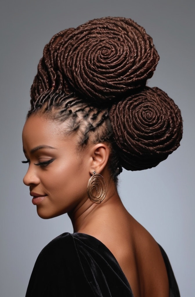 33. Spiral Arranged Loc Updo