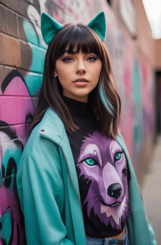 33. Wolf Cut with Hidden Color Panels