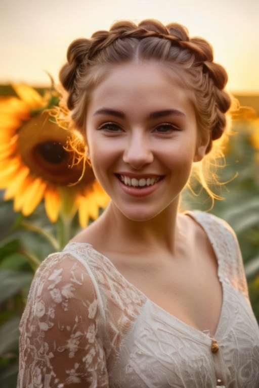 35. Braided Sunburst Updo