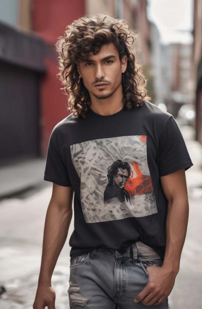 35. The Textured Curly Mullet