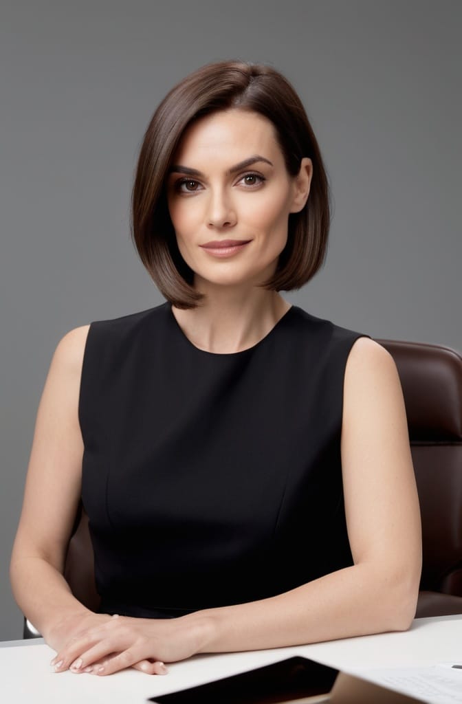 4. Blunt Lob with Side Part