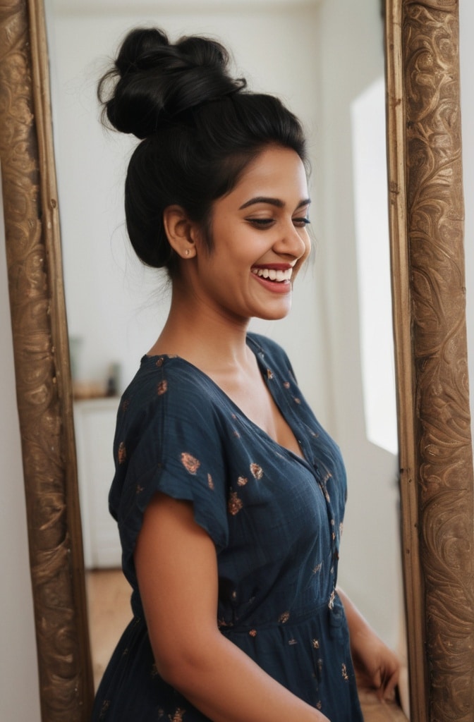 4. Messy Textured Bun with Volume
