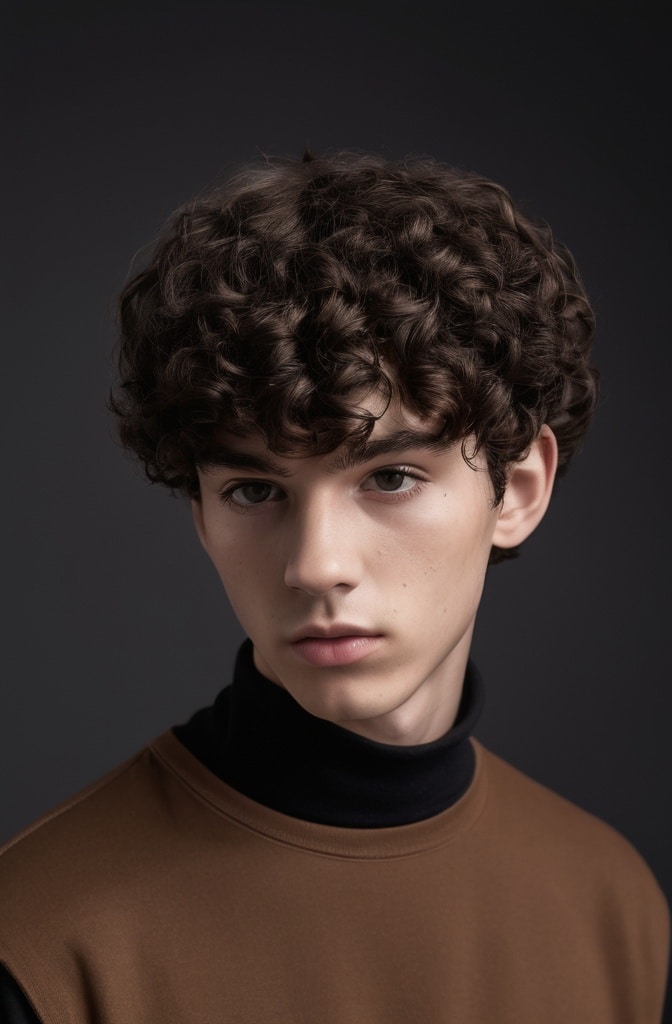 40. The Curly Bowl Cut Revival
