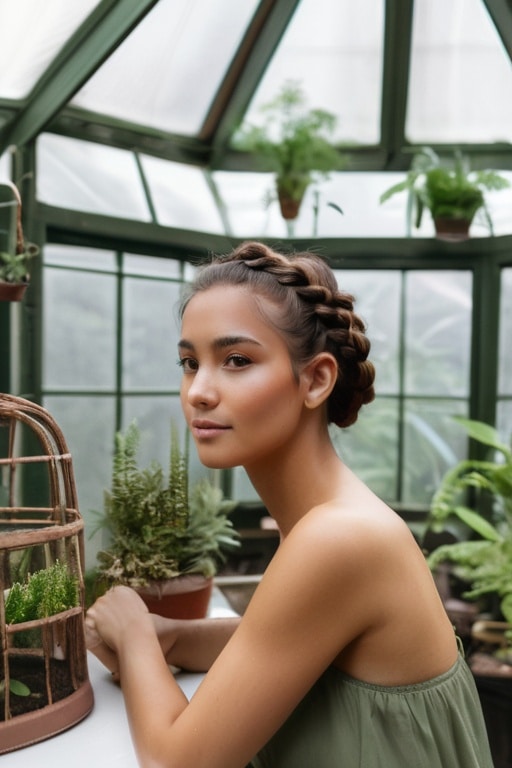 43. Braided Terrarium Updo