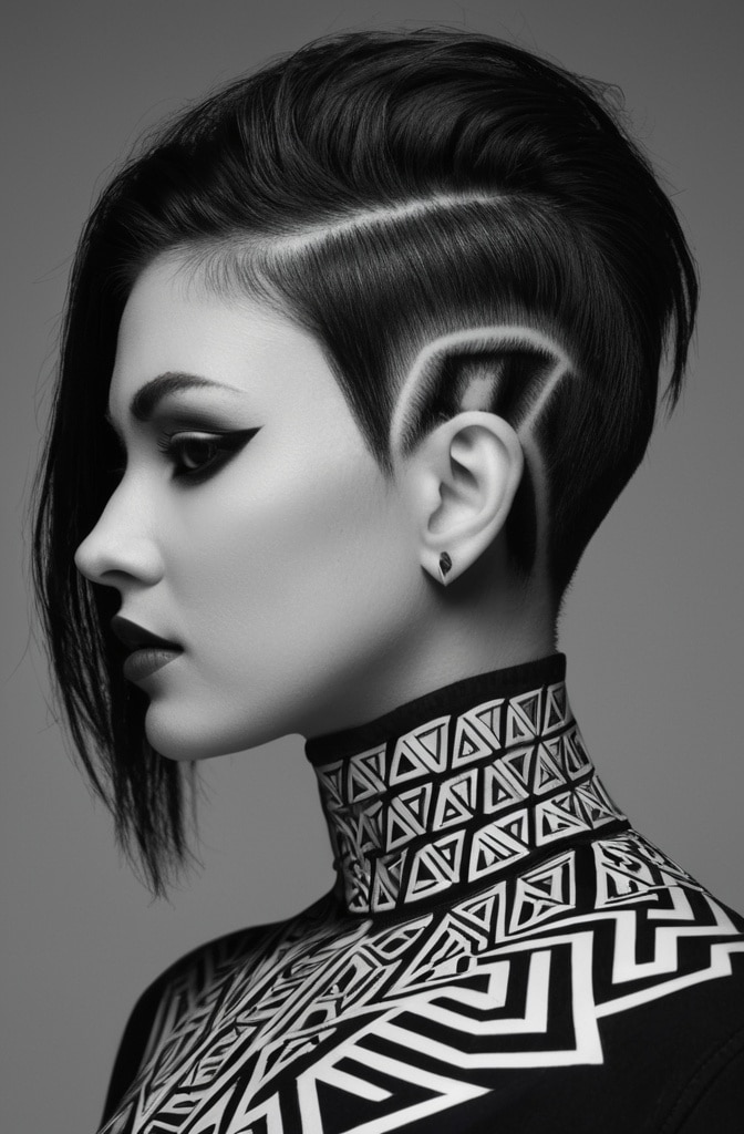 43. Wolf Cut with Geometric Undercut