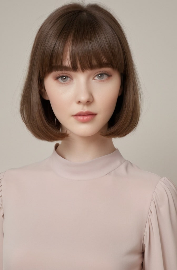44. Arched Korean Bangs