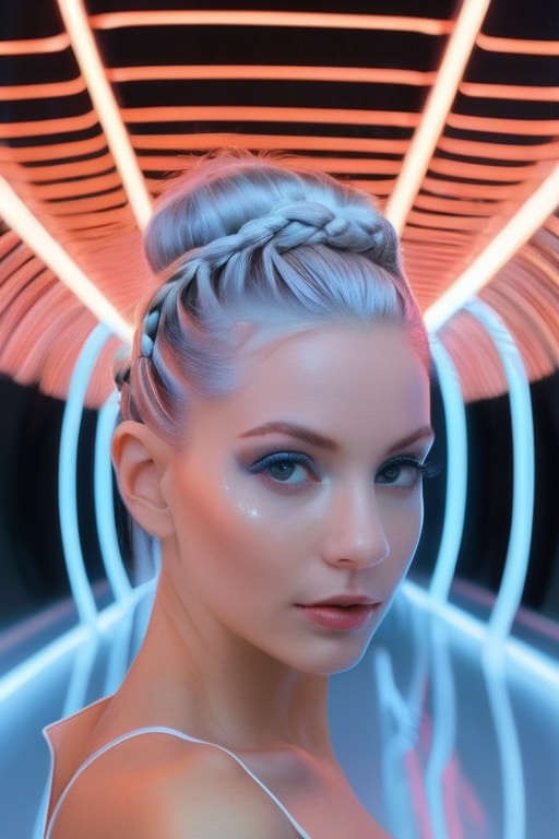 44. Suspended Braid Updo